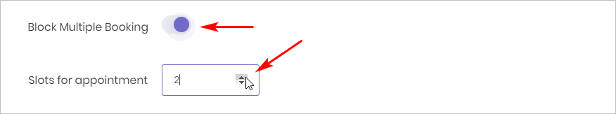 Multiple Booking Appointment Slots