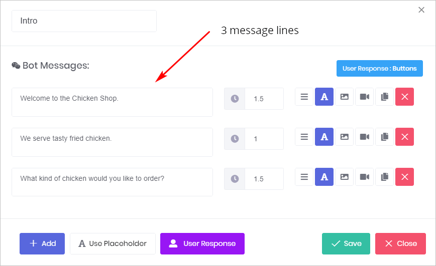 User Response_Message Lines