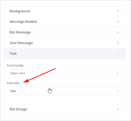Chatbot Text_settings