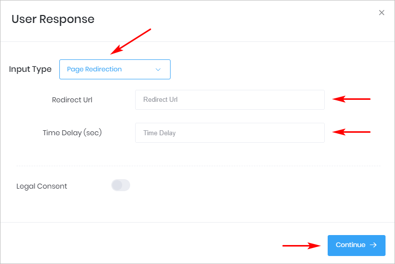 User Response_Page Redirection