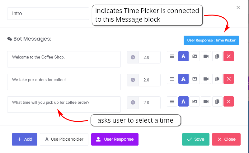 User Response_Time picker